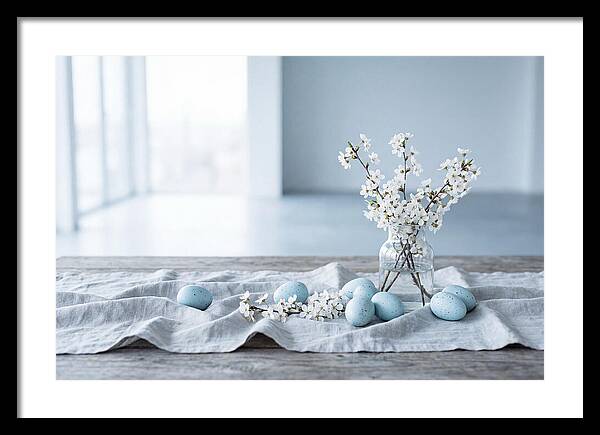 Spring Arrangement With Eggs And Blossom