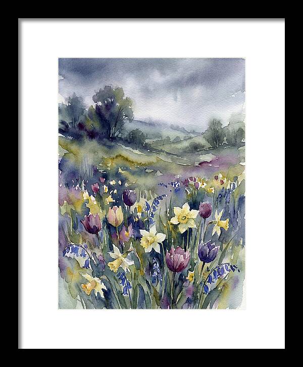 Spring Blooms Under Cloudy Skies