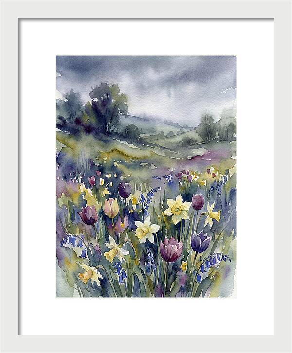 Spring Blooms Under Cloudy Skies