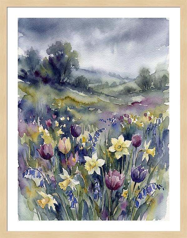 Spring Blooms Under Cloudy Skies