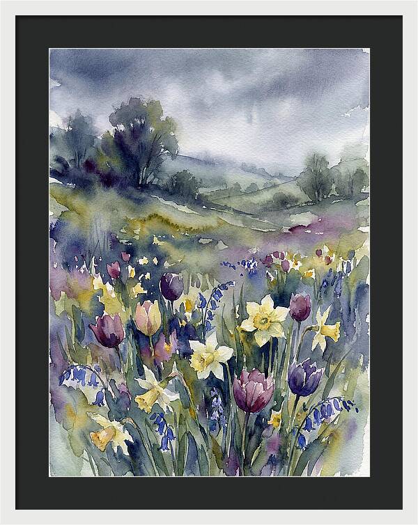 Spring Blooms Under Cloudy Skies