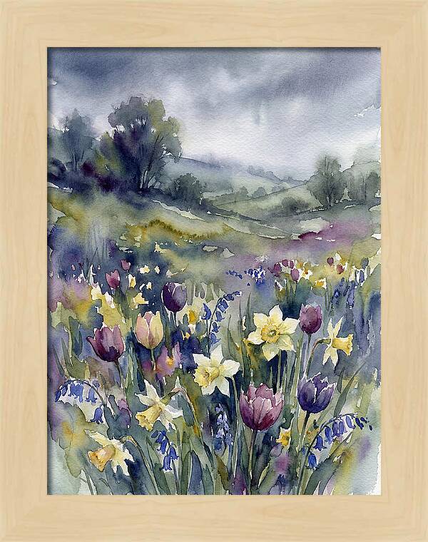 Spring Blooms Under Cloudy Skies