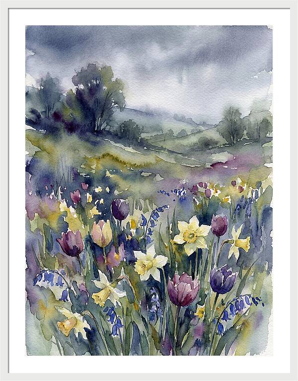 Spring Blooms Under Cloudy Skies