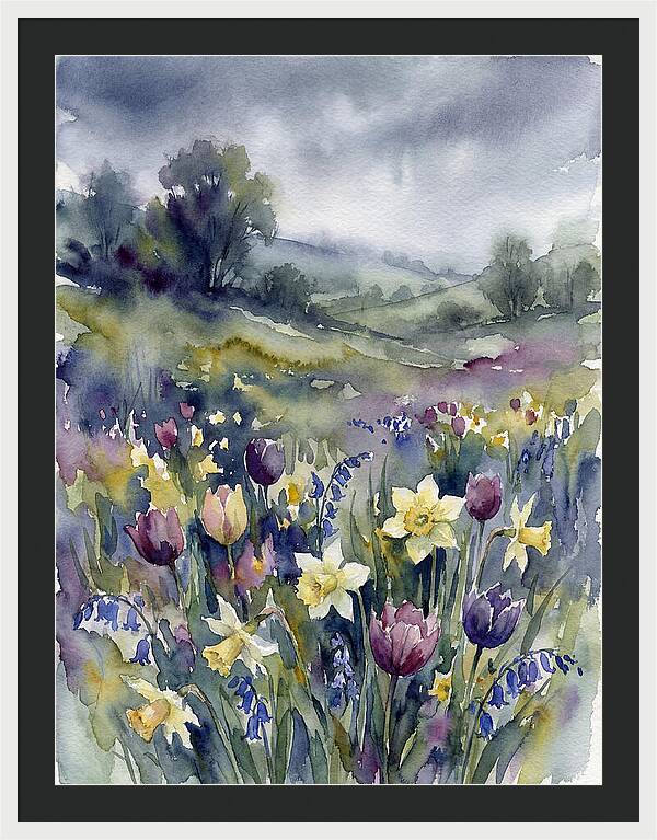 Spring Blooms Under Cloudy Skies