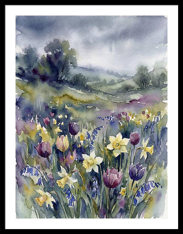 Spring Blooms Under Cloudy Skies