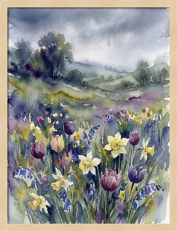 Spring Blooms Under Cloudy Skies