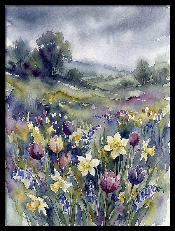 Spring Blooms Under Cloudy Skies