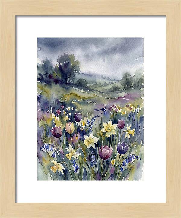 Spring Blooms Under Cloudy Skies