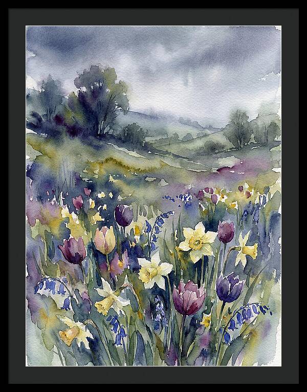 Spring Blooms Under Cloudy Skies