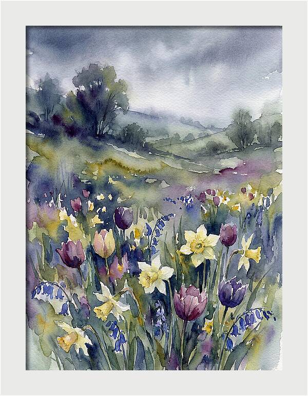 Spring Blooms Under Cloudy Skies