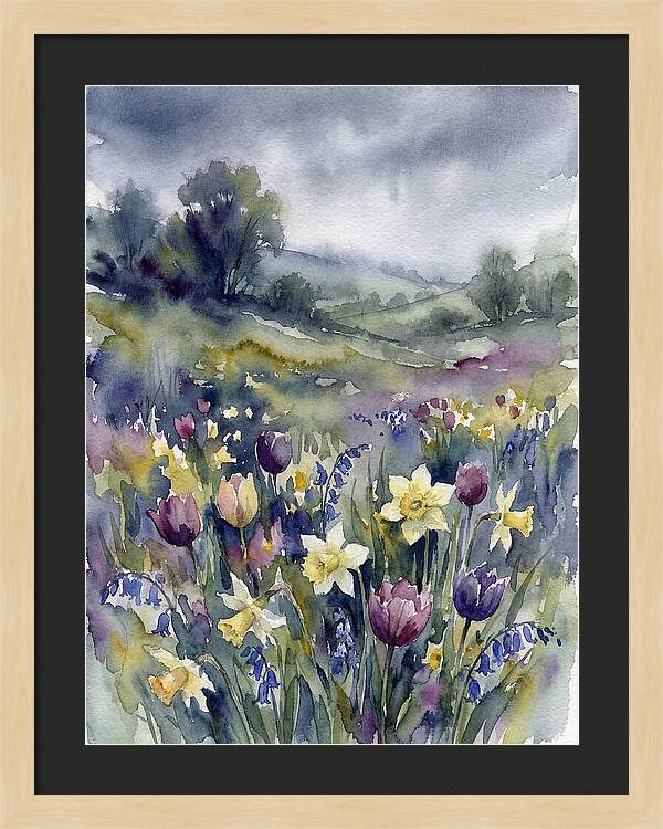 Spring Blooms Under Cloudy Skies