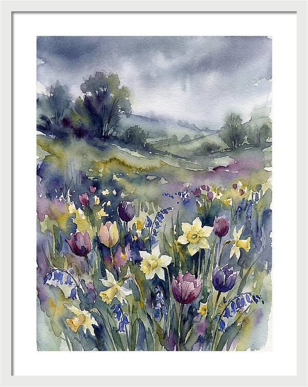 Spring Blooms Under Cloudy Skies