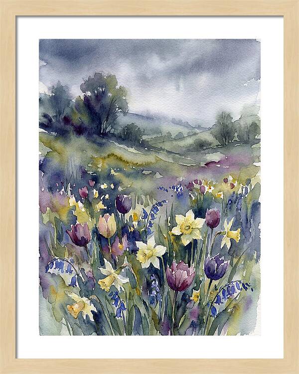Spring Blooms Under Cloudy Skies