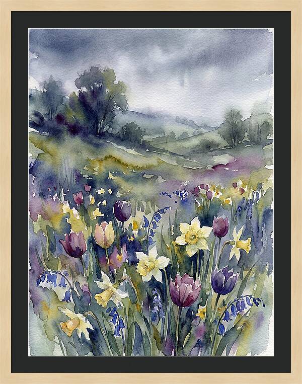 Spring Blooms Under Cloudy Skies