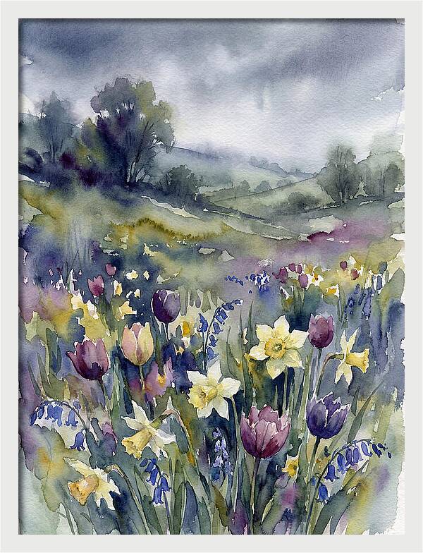 Spring Blooms Under Cloudy Skies