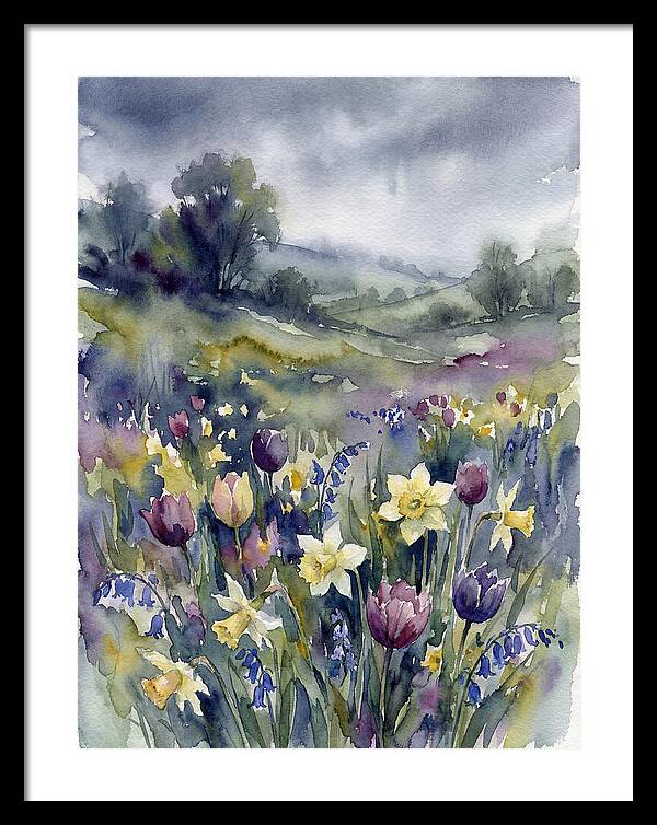 Spring Blooms Under Cloudy Skies