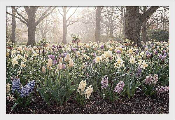 Spring Bulb Garden Blooming
