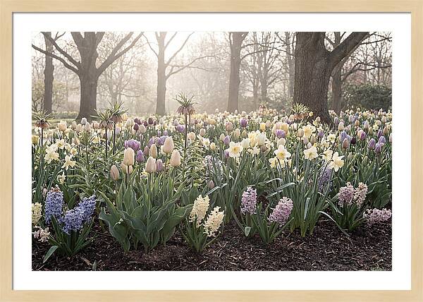 Spring Bulb Garden Blooming