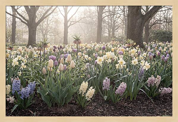 Spring Bulb Garden Blooming