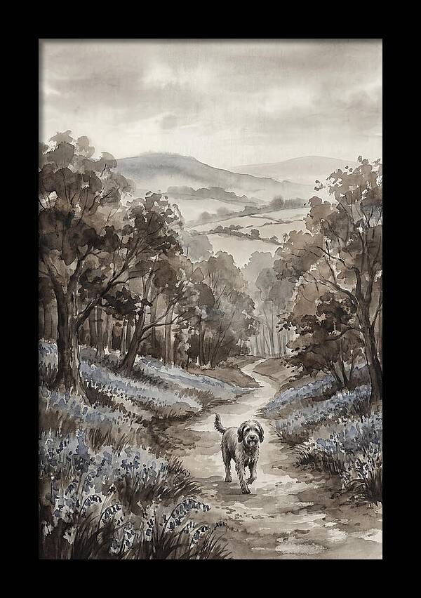 Spring Countryside Walk With Dog