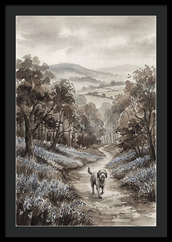 Spring Countryside Walk With Dog