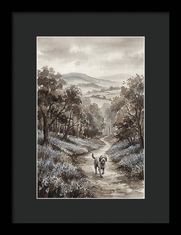 Spring Countryside Walk With Dog