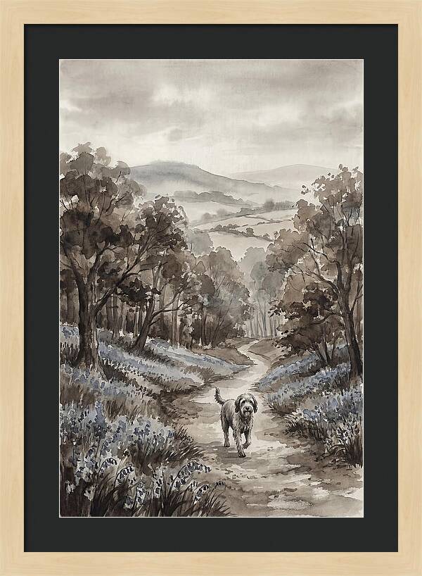 Spring Countryside Walk With Dog
