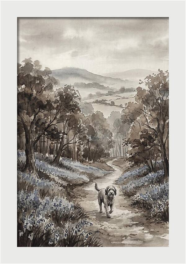 Spring Countryside Walk With Dog