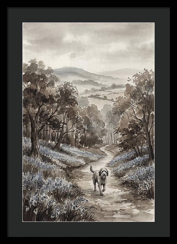 Spring Countryside Walk With Dog