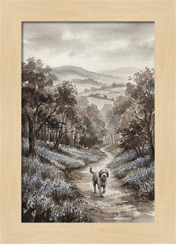 Spring Countryside Walk With Dog
