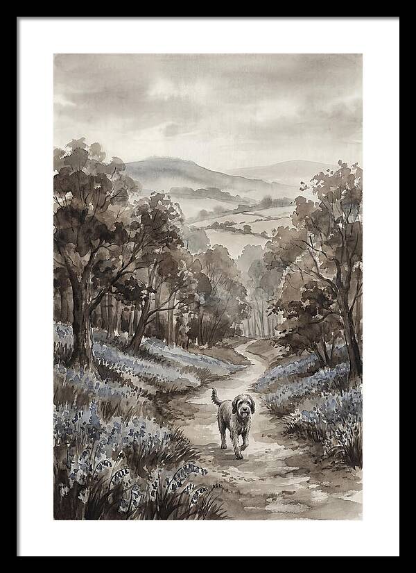Spring Countryside Walk With Dog