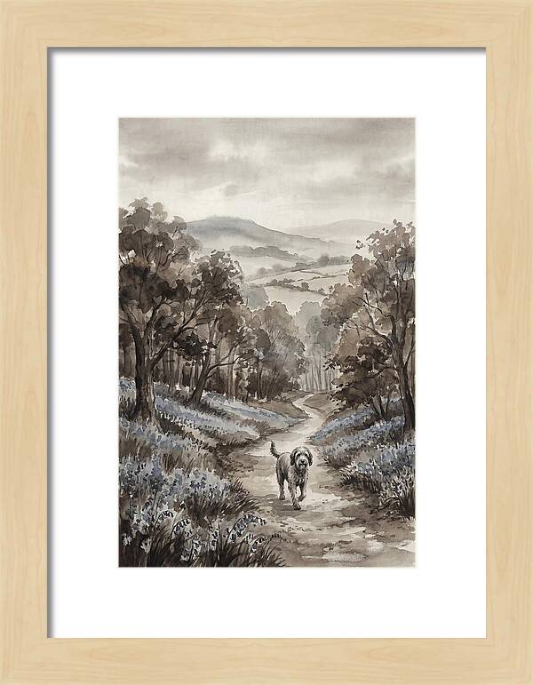 Spring Countryside Walk With Dog
