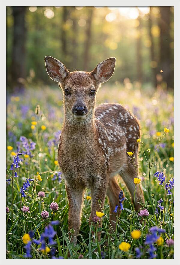 Spring Fawn In Bloom