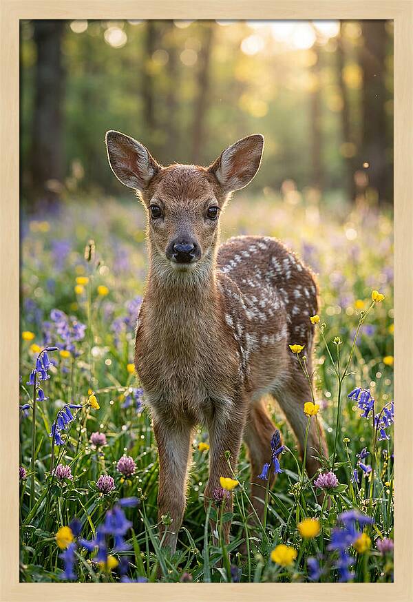 Spring Fawn In Bloom