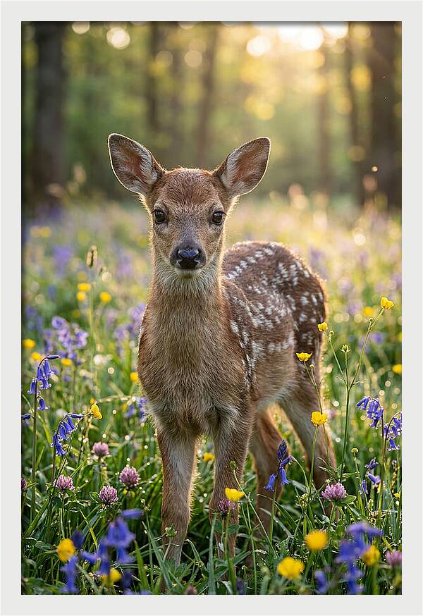 Spring Fawn In Bloom