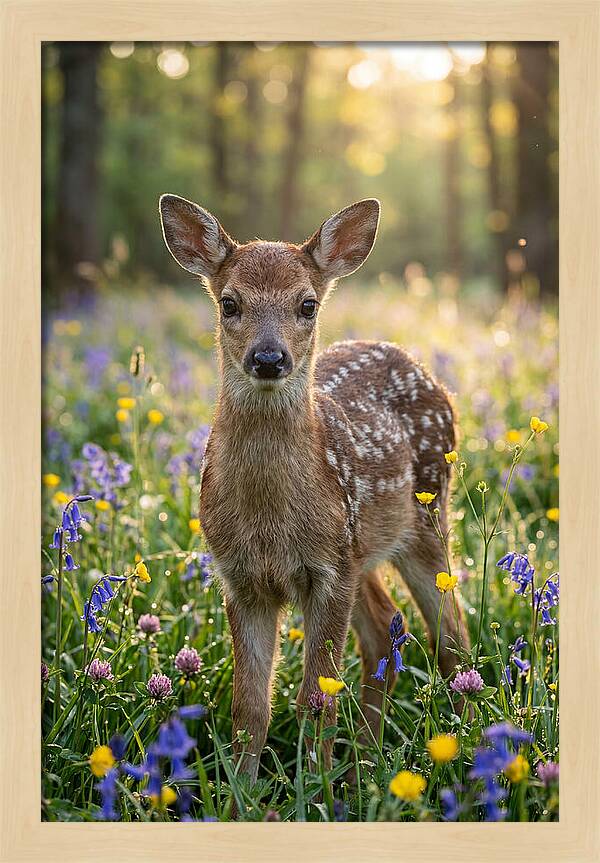 Spring Fawn In Bloom