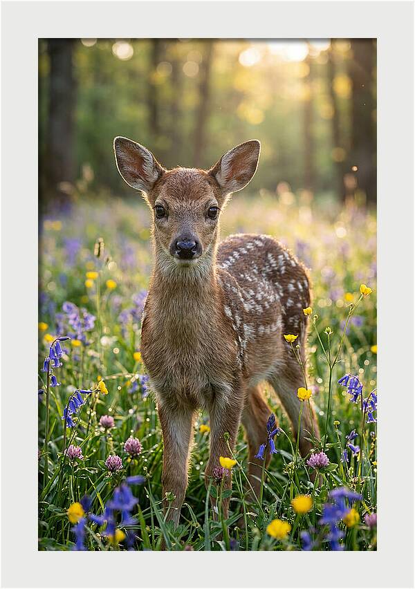 Spring Fawn In Bloom