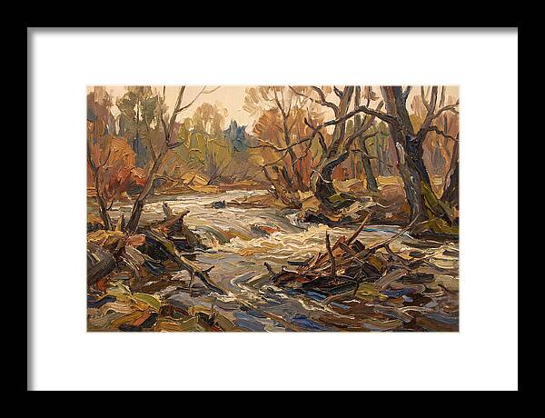 Spring Flood Waters Rushing Through Trees