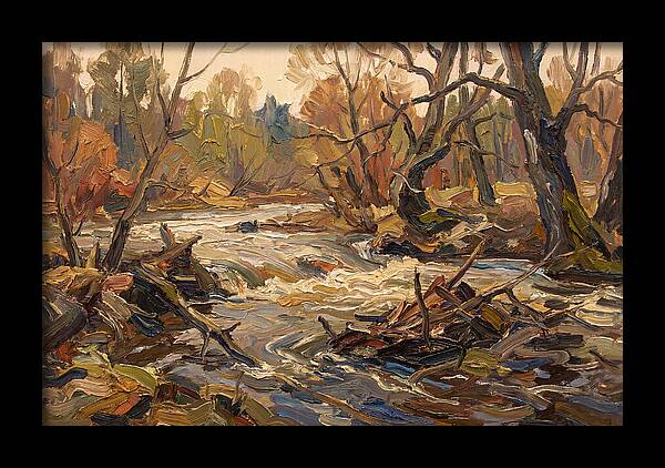 Spring Flood Waters Rushing Through Trees