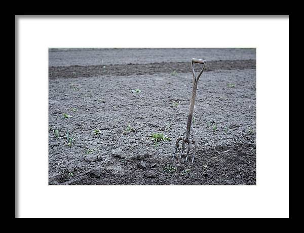 Spring Garden Fork In Freshly Turned Soil
