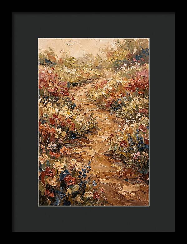 Spring Garden Path With Flowering Border