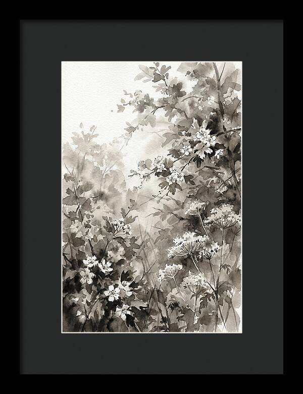 Spring Hedgerow With May Blossom