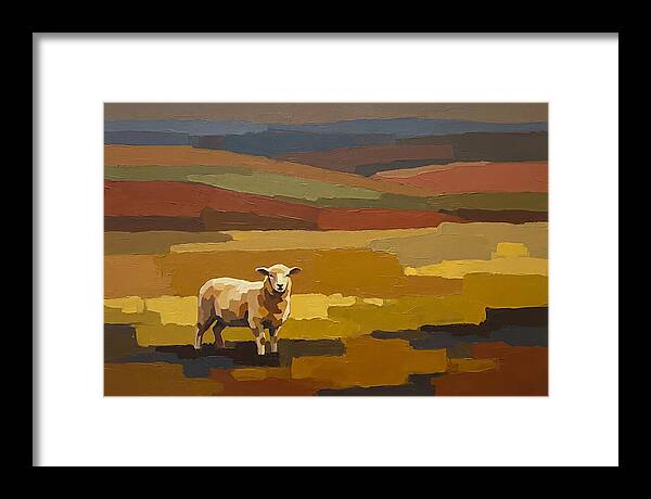 Spring Lamb In Golden Fields