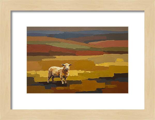 Spring Lamb In Golden Fields