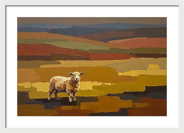 Spring Lamb In Golden Fields