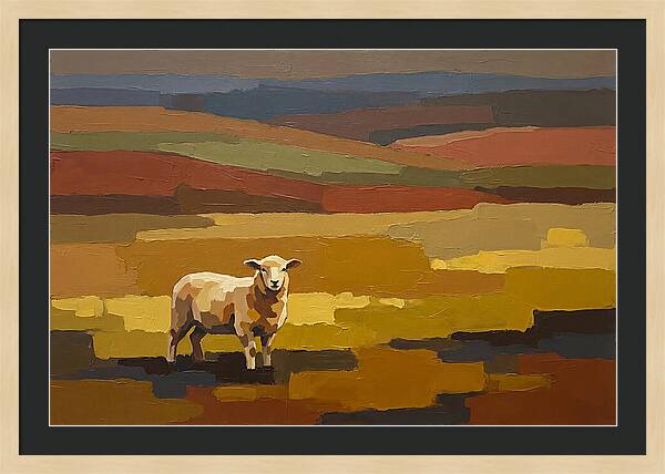 Spring Lamb In Golden Fields