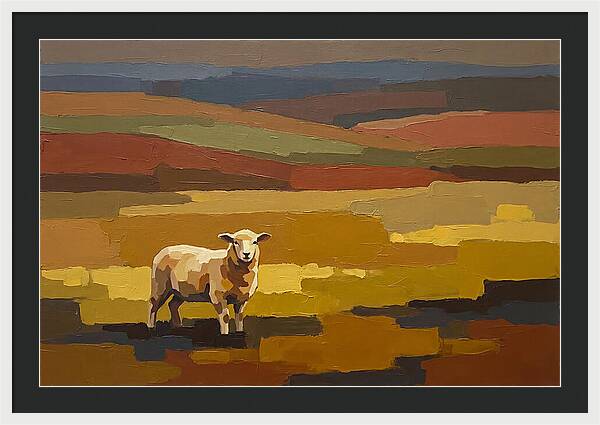 Spring Lamb In Golden Fields