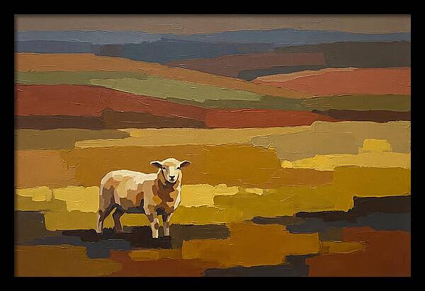 Spring Lamb In Golden Fields