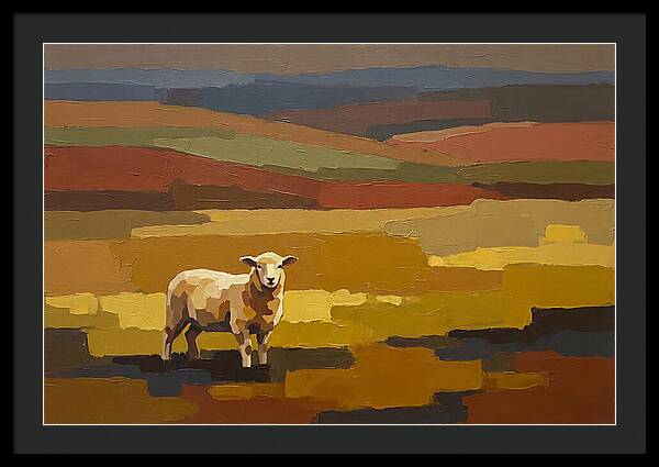 Spring Lamb In Golden Fields