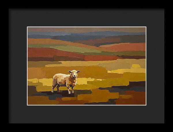 Spring Lamb In Golden Fields